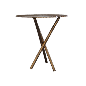 Mesa auxiliar de aluminio de estilo vintage hecha a mano, mesa auxiliar de sofá con acento redondo de Metal para sala de estar, muebles de dormitorio - Product Image 1