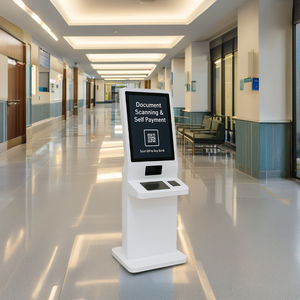 Terminal de Autoservicio con Lector de Códigos de Barras, Lector de Tarjetas, Pantalla LCD, SDK Habilitado, Carcasa Metálica de Pie para Uso en Interiores - Product Image 3