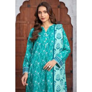 ชุดสูทคัตตาร์พิมพ์ลาย 3 ชิ้นสำหรับผู้หญิง พร้อมผ้าคลุมไหล่แบบซารี รุ่น WNS-52045 - Product Image 5