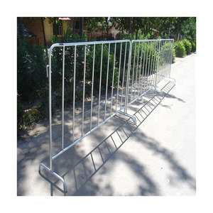 Barreras Temporales de Acero para Control de Multitudes con Patas Ajustables, Barrera de Control de Multitudes de 2 m - Product Image 2