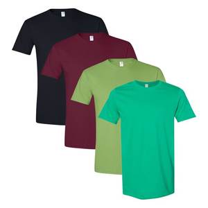 Camisetas de Jersey fino unisex 100% camisetas lisas de algodón hilado en anillo, paquetes al por mayor a granel - Product Image 1