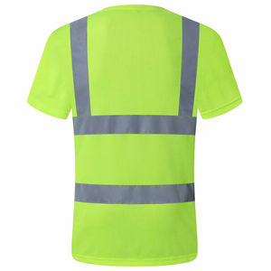 Venta al por mayor de ropa de trabajo para hombres, camiseta de alta visibilidad, ropa 2025, camisetas de alta visibilidad de seguridad unisex personalizadas, fabricación reflectante de seguridad vial - Product Image 2