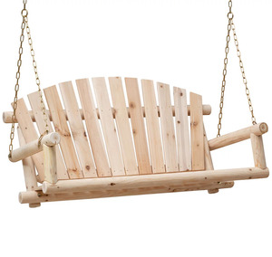 Vnoopy Swing chaise en bois de teck massif et finition en bois naturel et de haute qualité le rendent confortable pour une utilisation en extérieur - Product Image 1