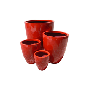 Ensemble de pots de jardinière en fibre de verre de forme carrée de style traditionnel de haute qualité accessoires de jardin intérieur écologiques 4 pièces directes - Product Image 3