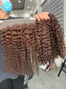 Rizado euroasiático de cabello humano vietnamita 100%, 100% Cabello sin procesar en cabello humano - Product Image 3