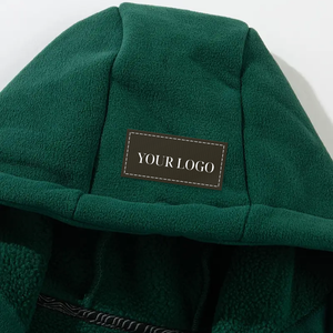 Veste polaire homme 100% Polyester Automne/Hiver Manteau thermique coupe-vent à capuche avec fermeture éclair complète Design surdimensionné - Product Image 3