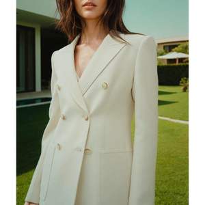 Chaqueta Blazer de alta calidad para mujer, elegante estilo de negocios, bordado, colección de otoño, lana hecha en Vietnam, encantador Halo a medida - Product Image 4