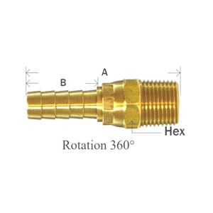 Adaptateur mâle pivotant avec laiton métal fait quantité en vrac adaptateur mâle pivotant pour les utilisations de montage - Product Image 1