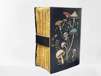 Acheter Journal en cuir véritable Journal cahier champignon fait à la main en cuir Journal blanc sort livre des ombres Grimoire carnet de croquis