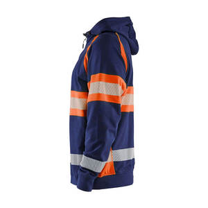 Sweat à capuche haute visibilité vêtements de sécurité réfléchissants haute visibilité pour la Construction de travail veste à glissière thermique d'hiver anti-poussière pour - Product Image 6