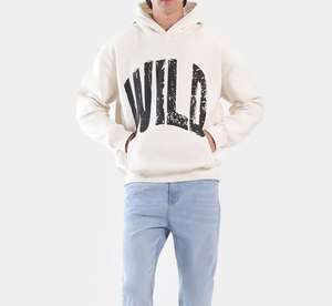 Faith Over Fear Print Solid Winter Knitted Lined 100% Cotton <b>Hoodies</b> for Men Casual Regular <b>Sleeve</b> Sweatshirts Hip Hop Tops - Product Image 2