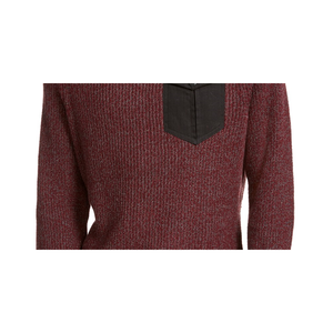 Maglione American Rag da Uomo con Collo Tondo e Tasca, Rosso, Taglia Piccola, 100% Cotone Cashmere, Top Autunnale con Mezze Maniche e Logo Stampato - Product Image 3