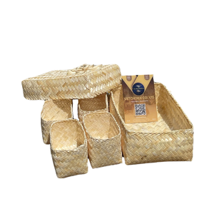 Prix bon marché Panier en rotin de bambou de haute qualité Accessoire de meuble personnalisable durable Prix spécial Fabricant du Vietnam - Product Image 4