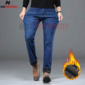 Pantalones vaqueros de buena calidad 2024, venta al por mayor, pantalones vaqueros transpirables personalizados azules y negros, pantalones vaqueros holgados informales de algodón de talla grande para hombre - Product Image 5