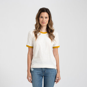 Tultex - Fine JERSEY Ringer เสื้อยืดคอกลมผ้าฝ้ายฟิตเนสแขนสั้นสำหรับผู้ชาย - Product Image 3