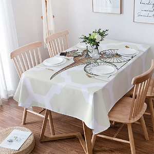 Couleur unie 100% coton biologique Gots certificat Antic Rectangle mariage Banquet événement fête événement Restaurant nappe - Product Image 5