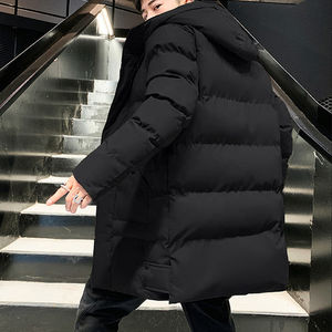 Blouson matelassé décontracté en toile pour homme, tendance 2025, coupe-vent, respirant, doublure coton, à capuche, fermeture éclair, OEM - Product Image 4