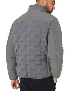 OEM Custom <b>Men</b> High Quality Custom Colors Full Sleeves Hooded Puffer Bubble <b>Jacket</b> Breathable and Comfortable Vest Grey Coour - Product Image 2