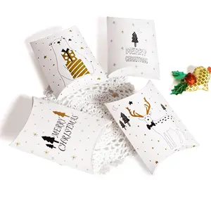 Merry Christmas Candy Gift Boxes Deer & Xmas Tree Guests Packaging Boxes Thank You Gift Bag Christmas Party Favors Kids Gift