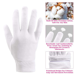 Gants de sécurité 100% coton de haute qualité tissu bonne adhérence gants en tissu de coton pour une utilisation quotidienne manipulation fournissant le gant - Product Image 3