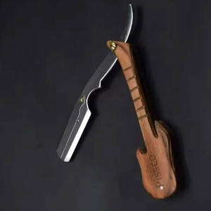 Navaja de Barbero Profesional con Cuchillas, Navaja de Afeitar de Filo Recto para Hombres, para Cortar y Afeitar la Barba - Product Image 6