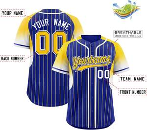 Maillot de softball pour jeunes chemise de baseball personnalisée boutonnée tissu en maille respirante matériel de séchage rapide sergé nom sublimé USA Fit - Product Image 2