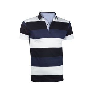 2023 nouveaux hommes pour Polo T-shirts 100% coton à manches courtes anti-rides Logo personnalisé imprimé en gros motif solide OEM - Product Image 4