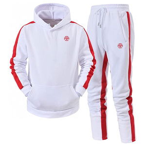 Survêtement en molleton de coton uni pour homme, design tendance et luxueux, logo personnalisé, respirant, séchage rapide, 280g, haute qualité, best-seller - Product Image 1