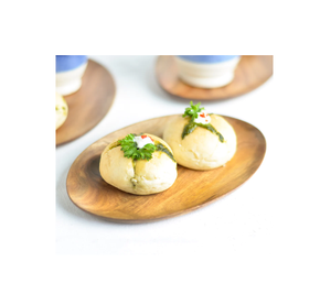 Tazón de pizza sólida para quesos, ensaladera, tazón tallado de lujo de madera para forma redonda y al mejor precio, color madera natural - Product Image 5