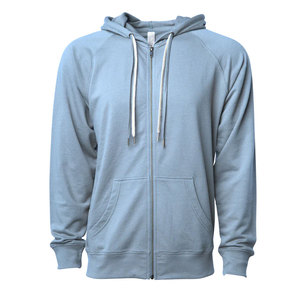 Sweat à capuche personnalisé 100% coton lourd avec fermeture éclair intégrale, logo personnalisé, en molleton bouclette pour homme, impression 3D en relief - Product Image 3