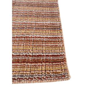 Contour Striped Pattern Red & Orange Hand Loom Wool & Viscose <b>Rug</b> for Home Hwv-51010 - Product Image 4