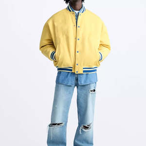 Chaqueta Universitaria de Invierno de Alta Calidad para Hombre, Estilo Vintage, con Cuello Alto, Estilo Béisbol, Varsity - Product Image 4