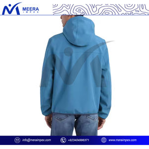 Chaqueta Softshell personalizada para hombre, ropa de abrigo impermeable a prueba de viento con cremallera y logotipo para el personal del equipo, uso de ropa de trabajo escolar o empresarial - Product Image 5