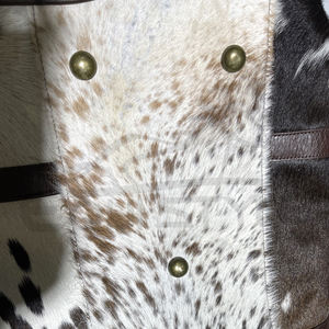 Top Quality Hair on Hide Duffel <b>Bag</b> Large Black White Genuine Cowhide <b>Overnight</b> Weekender Duffel Bulk Manufacturer in Pakistan - Product Image 4