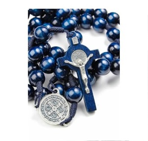 Cuentas de madera de colores personalizados azules con forma y tamaño, entrega rápida desde India - Product Image 4