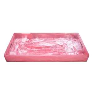 Plateau de service en résine de haute qualité, finition brillante, pour le thé, le café, la salle de bain, les accessoires de maquillage et les bijoux. - Product Image 5