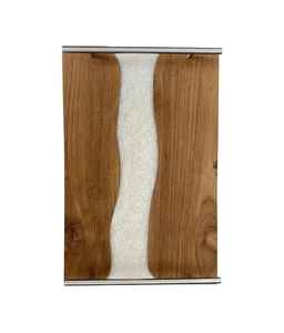 Plateau de service en résine et bois avec cadeau Plateau à parfum décoratif Plateau en résine et avec ustensiles de cuisine et restaurants - Product Image 2