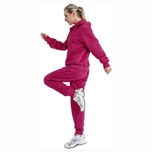 Best Quality Women's Casual Training Wear Tracksuit Zipper up Cotton Polyester Customized Logo and <b>Label</b> Plus Size XL - Product Image 3