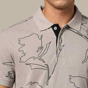 Chemise décontractée pour homme à manches courtes, en tricot uni, de haute qualité, OEM personnalisé, grande taille, en coton respirant et à séchage rapide - Product Image 6