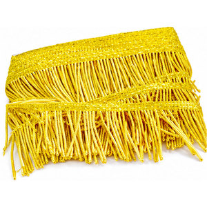 Ruban tissé doré pour robes, vêtements, poignets, cols et finitions décoratives d'uniformes. - Product Image 1