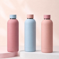 Bouteille d'eau en acier inoxydable YEWAYOGA, anti-fuite, avec impression de logo, revêtement en caoutchouc, pour la maison, la salle de sport, l'entraînement, l'école