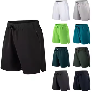 Pantalones cortos deportivos de malla de baloncesto con logotipo personalizado de alta calidad, pantalones cortos lisos de poliéster con bolsillo con cremallera sublimada para hombre - Product Image 3