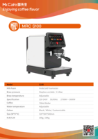 Machine à expresso semi-automatique intelligente de qualité commerciale MRC S100, mousseur à lait automatique, profilage de pression progressif en 5 étapes