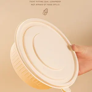 Ecological Lunch Boxes Bowls Disposable Biodegradable Food Packing Corn Strach Biodegradable Food Container