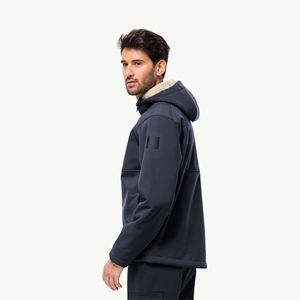 Veste d'hiver imperméable style doudoune pour hommes avec col à capuche et broderie en gros de tissu fabriqué au Pakistan - Product Image 2