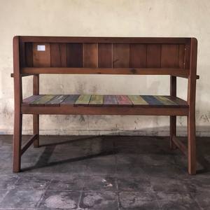 handcrafted Reclaimed Wood Garden Bench Distressed Wood Patio Seating Rustic <b>Outdoor</b> <b>Furniture</b> for Backyard and Balcony - Product Image 3