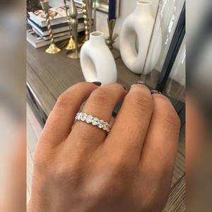 Bague d'éternité ovale au prix d'usine, 3,50 carats, taille ovale, diamant VVS, alliance, fabricant et fournisseur en gros, livraison mondiale - Product Image 6