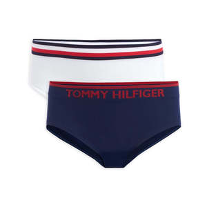 Mutandine Hipster Seamless a Vita Media Tommy Hilfiger per Bambine e Ragazze, Confezione da 2, Blu Navy, Taglia 6-7 - Product Image 1