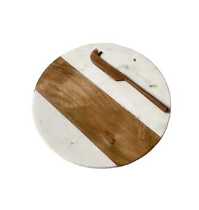 . Tabla redonda de madera y resina para picar, utensilios de cocina únicos hechos a mano, tabla para queso, novedad - Product Image 1