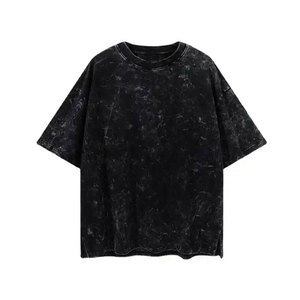 Vente en gros de t-shirts pour hommes de style streetwear vintage délavés à l'acide 100% coton avec logo personnalisé t-shirts de haute qualité pour hommes à vendre - Product Image 1